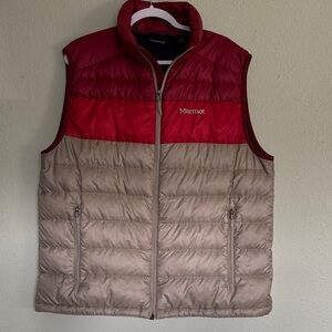 Men’s Marmot Two-Tone Red and Tan Vest
